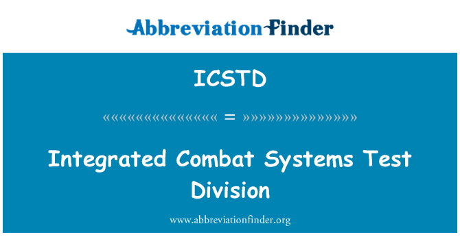 ICSTD: Integrated Combat Systems Test Division