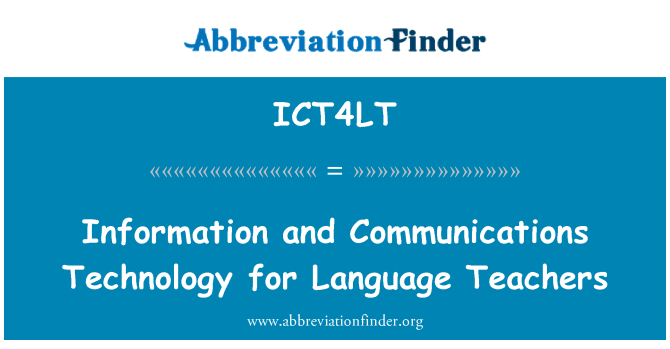 ICT4LT: Information and Communications Technology pour les professeurs de langues