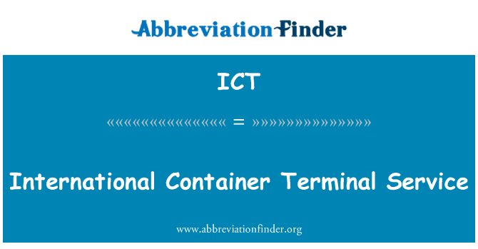 ICT: 国际集装箱终端服务