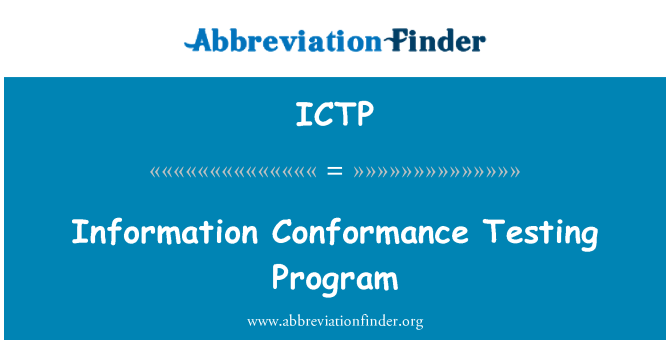 ICTP: Bilgi uygunluk test programı