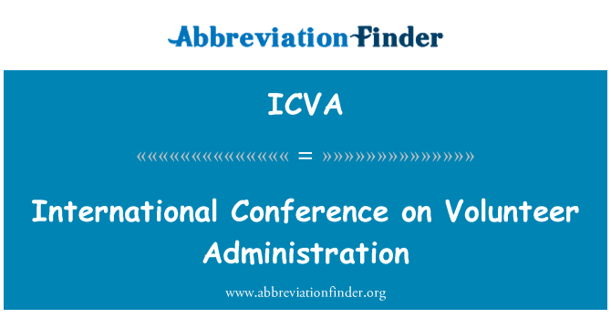 ICVA: International Conference on Volunteer Administration