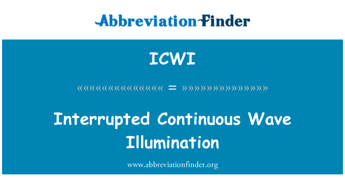 ICWI: 連続波照射を中断