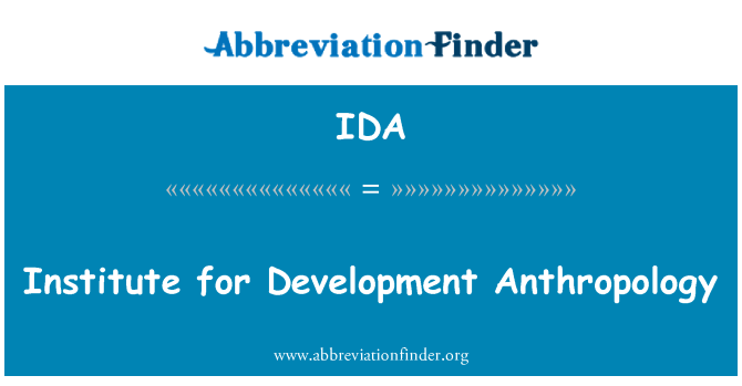 IDA: מכון התפתחות האנתרופולוגיה