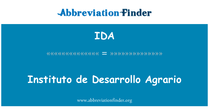 IDA: Instituto de Desarrollo Agrario