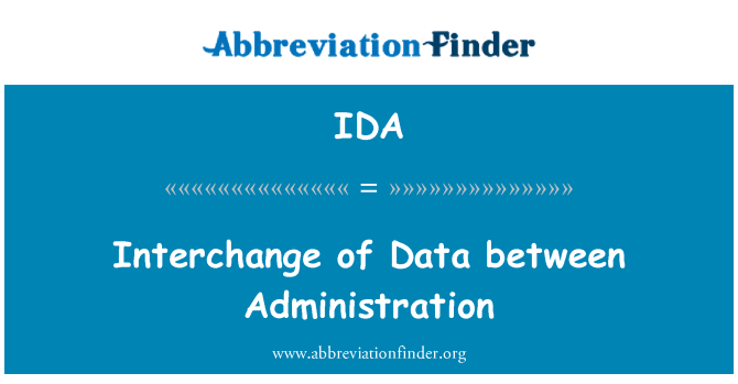 IDA: Intercâmbio de dados entre a administração