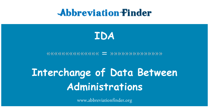 IDA: 行政机构之间交换数据