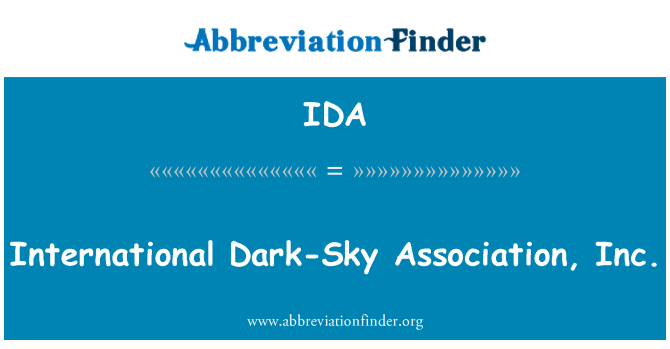 IDA: הבינלאומי כהה-Sky האגודה, inc...