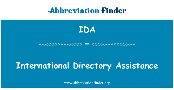 IDA: סיוע בינלאומי