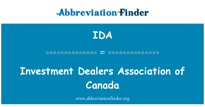 IDA: Investeringen Dealers Association van Canada