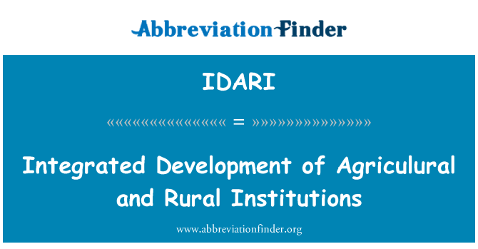 IDARI: Integreeritud Agriculural ja maaelu