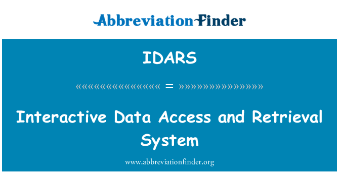 IDARS: Достъп до интерактивни данни и система за извличане