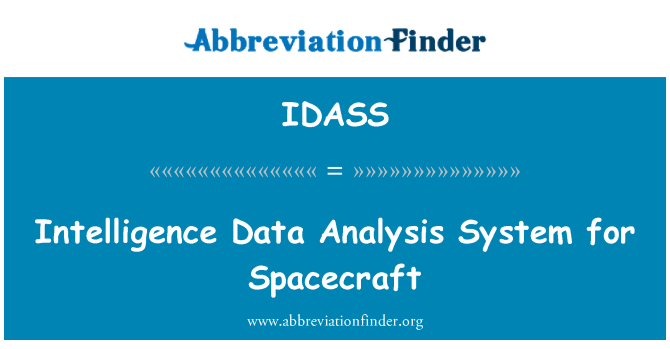 IDASS: نظام تحليل بيانات الاستخبارات للمركبات الفضائية