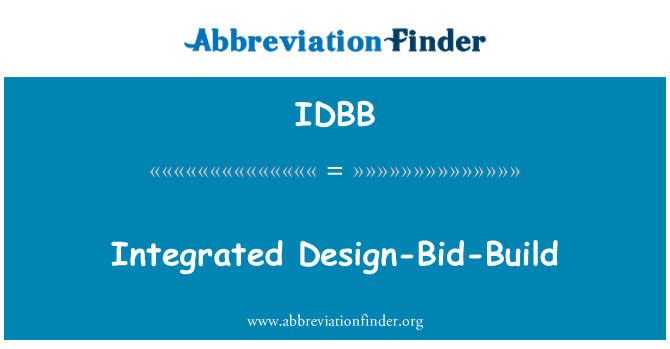 IDBB: รวมการออกแบบประมูลสร้าง