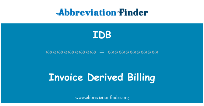 IDB: Factura derivado de faturamento