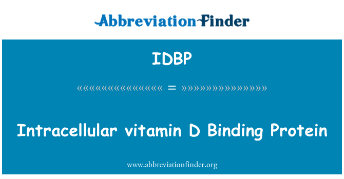 IDBP: Intraseluler vitamin D mengikat Protein
