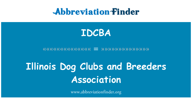 IDCBA: Illinois chien Clubs et éleveurs