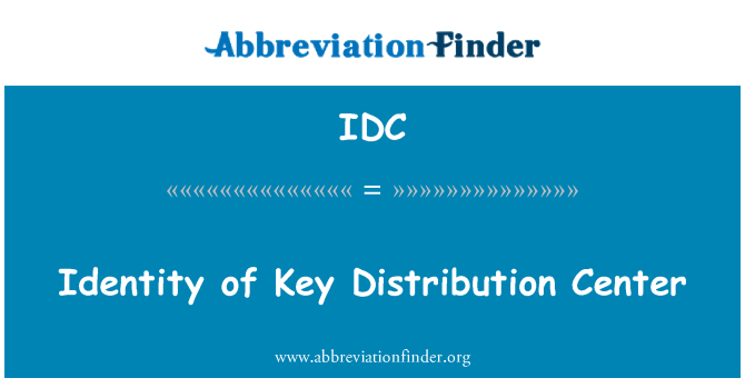 IDC: Identidad de centro de distribución de claves