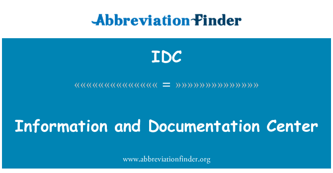 IDC: Informacije in dokumentacija