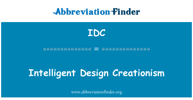 IDC: Disseny intel·ligent creacionisme