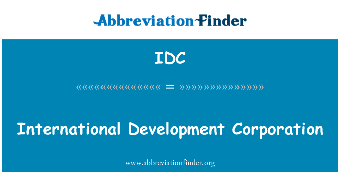 IDC: International Development Corporation