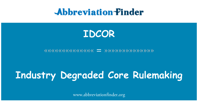 IDCOR: الصناعة المتدهورة خصائصه الأساسية