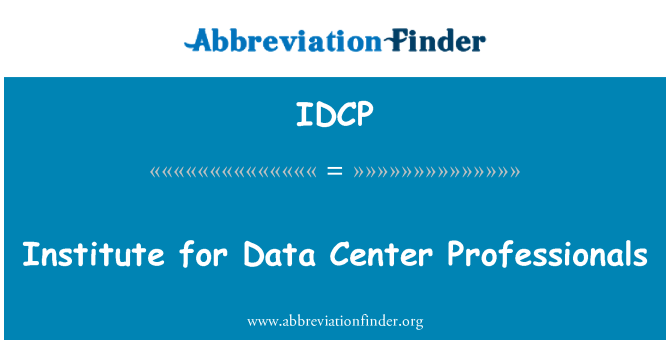 IDCP: Institut for datacenteret fagfolk