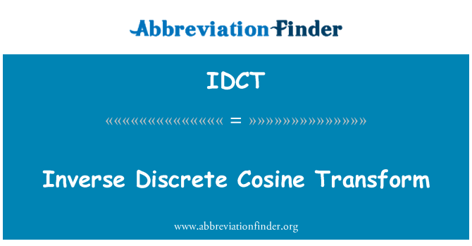 IDCT: Fourier diskreti inversa cosine tad