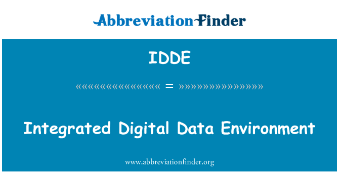 IDDE: סביבת הנתונים דיגיטלי משולב