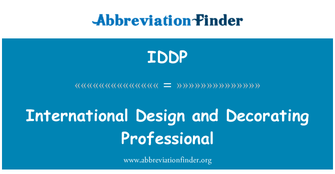 IDDP: Plan entènasyonal ak Décoration pwofesyonèl