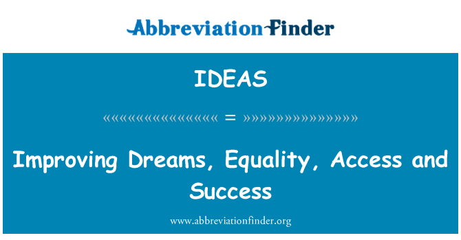 IDEAS: Titjib iΩda, l-ugwaljanza, l-aċċess u s-suċċess