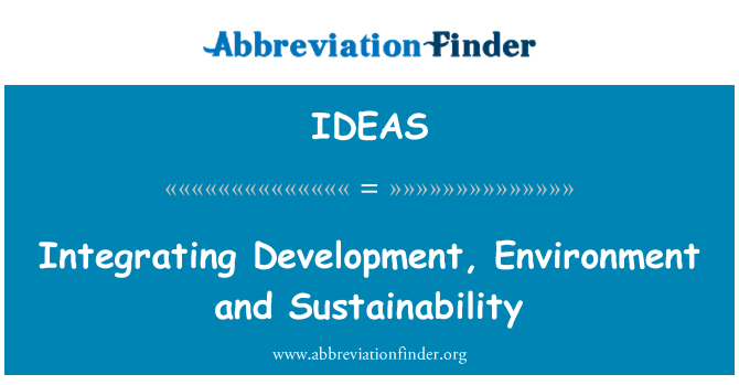 IDEAS: Intégration devlòpman, anviwònman an, ak la