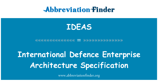 IDEAS: Defans entènasyonal antrepwiz Achitekti Spécification