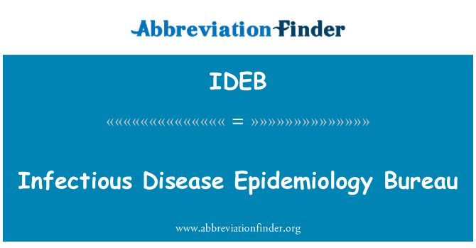IDEB: Oficina de Epidemiología de enfermedades infecciosas