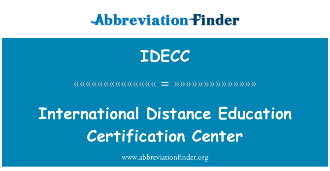 IDECC: Internationella avstånd utbildningscenter certifiering