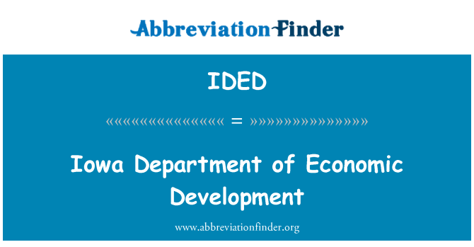 IDED: Iowa Departamento de desarrollo económico