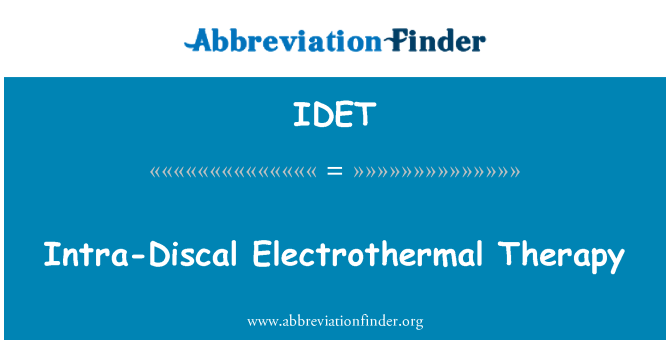 IDET: Terapi Electrothermal andedan-Discal