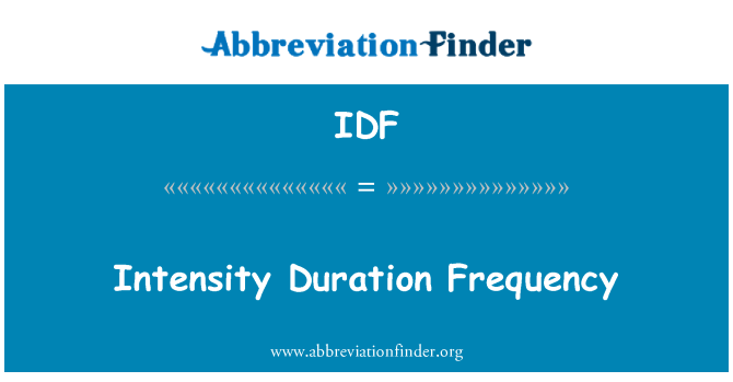 IDF: Intenzita trvání frekvence