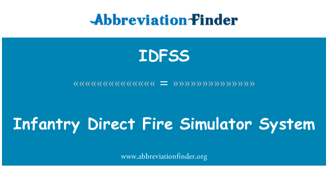 IDFSS: Infantry Direct Fire Simulator System