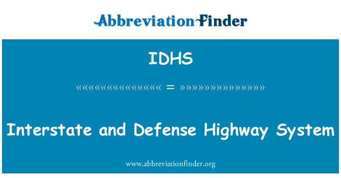 IDHS: 州際和國防公路系統
