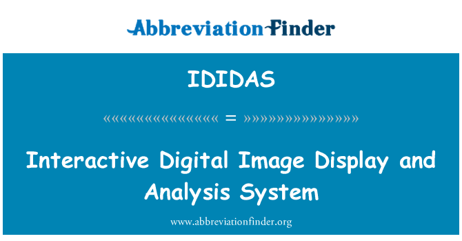 IDIDAS: Interactive Digital Image Display and Analysis System