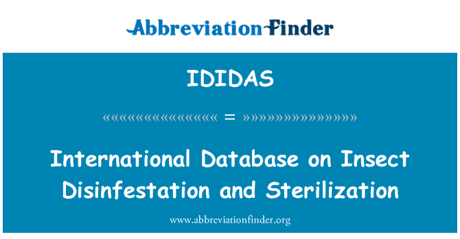 IDIDAS: De entènasyonal sou mak Disinfestation Et sterilizasyon