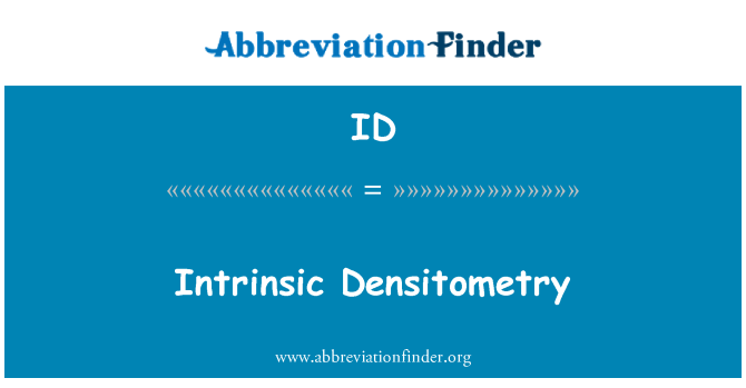 ID: Intrinsik Densitometry