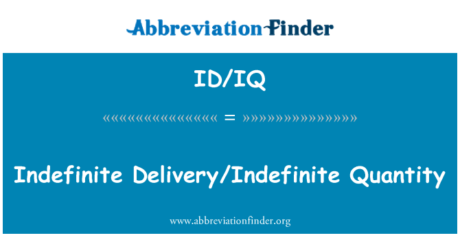 ID/IQ: Kwantità konsenja indefinit/Indefinite