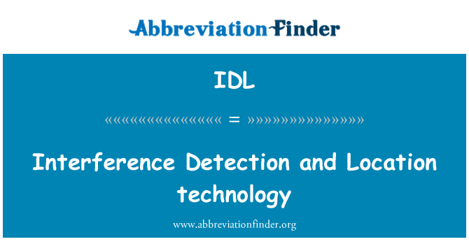 IDL: Tecnología de detección de interferencia y localización