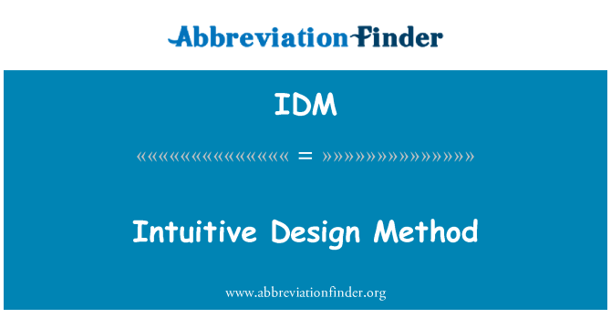 IDM: Metòd intuitive Conception