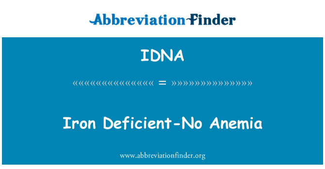 IDNA: Anémia železa nedostatočné-č