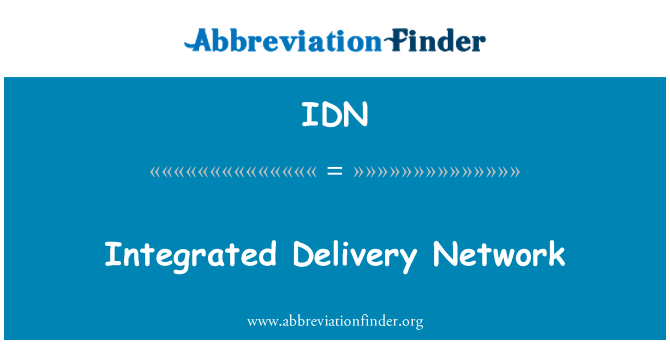 IDN: 통합된 전송 네트워크