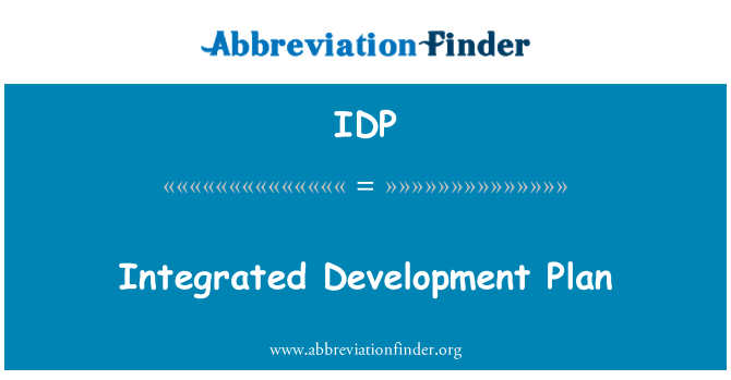 IDP: Integrated Development Plan