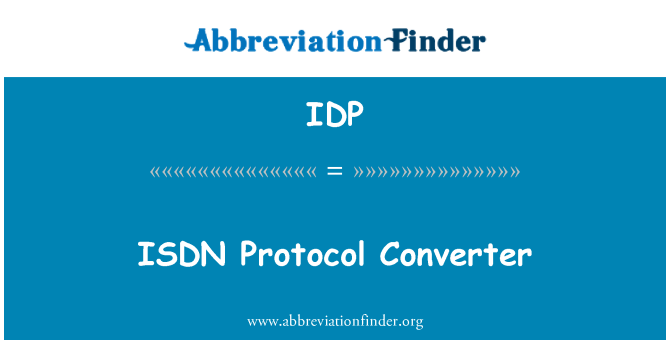 IDP: Convertisseur pwotokòl RNIS