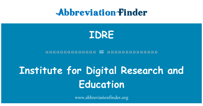 IDRE: Enstiti pou Digital rechèch ak edikasyon